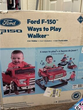 Ford Red F-150 Kids 4-in-1 Play Walker and Push Toy